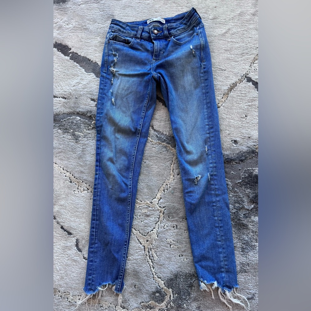 Zara Jeans with Distressed Hem